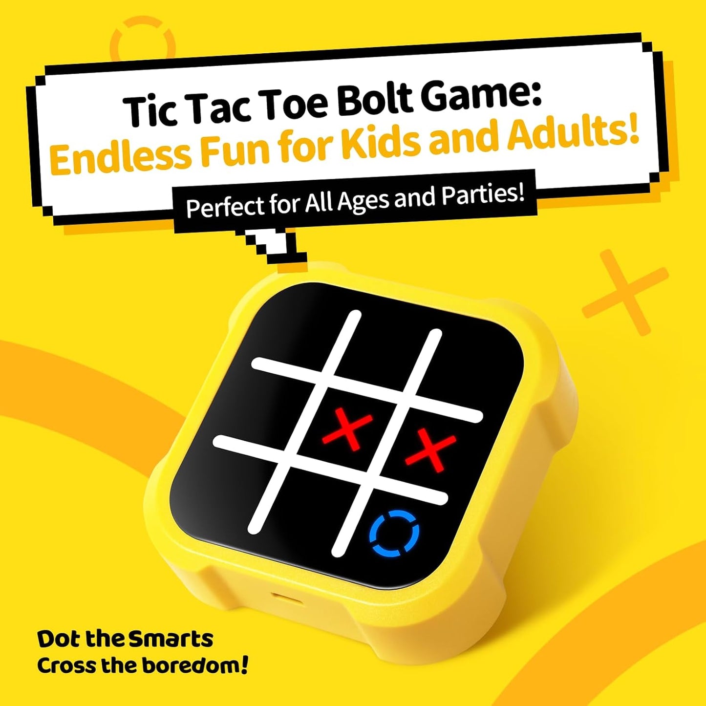 APODESS 4 in 1 Tic-tac-toe game console, portable travel educational memory growth game