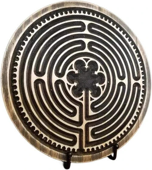 APODESS Finger Labyrinth Wooden Handmade Traditional Stress Relief Toy for All Ages - Light Luxury