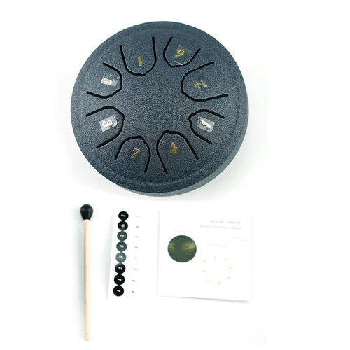 Mini Carbon Steel Air Drum 4.5 inch 8 Tone Beginner Steel Tongue Drums Kids Metal Air Drums