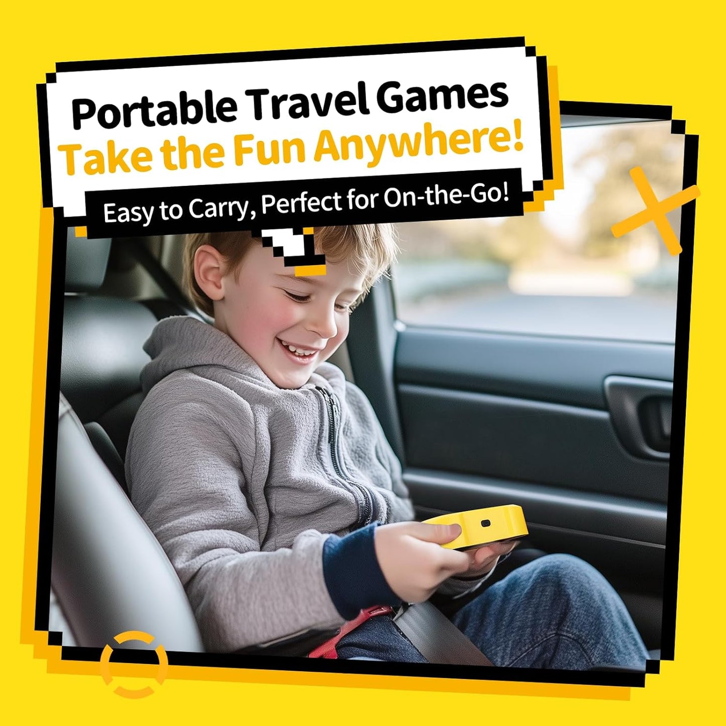 APODESS 4 in 1 Tic-tac-toe game console, portable travel educational memory growth game