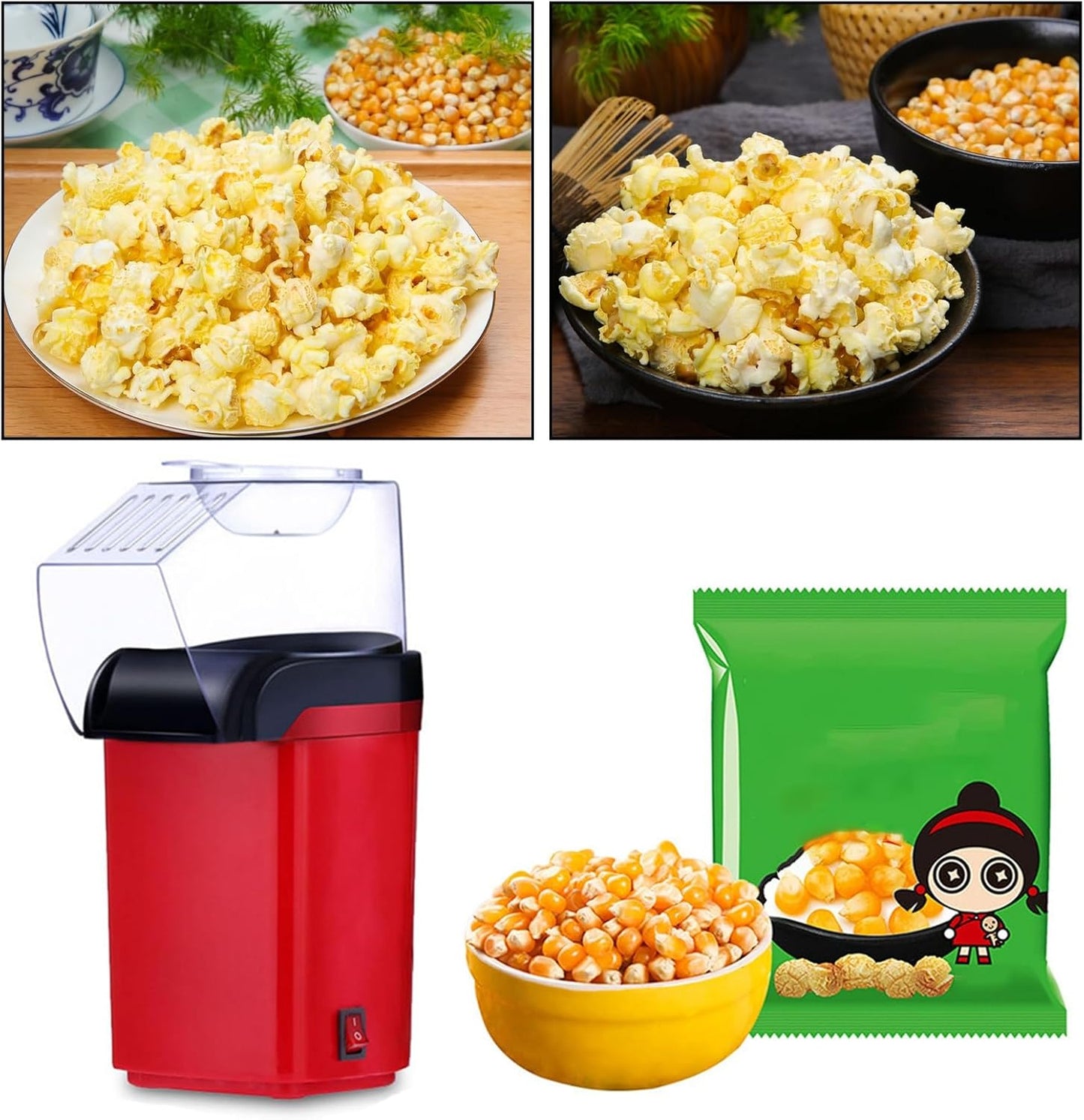 Popcorn Maker Easy to Make Popcorn Home Portable and Convenient 1Pcs Christmas Halloween Gift