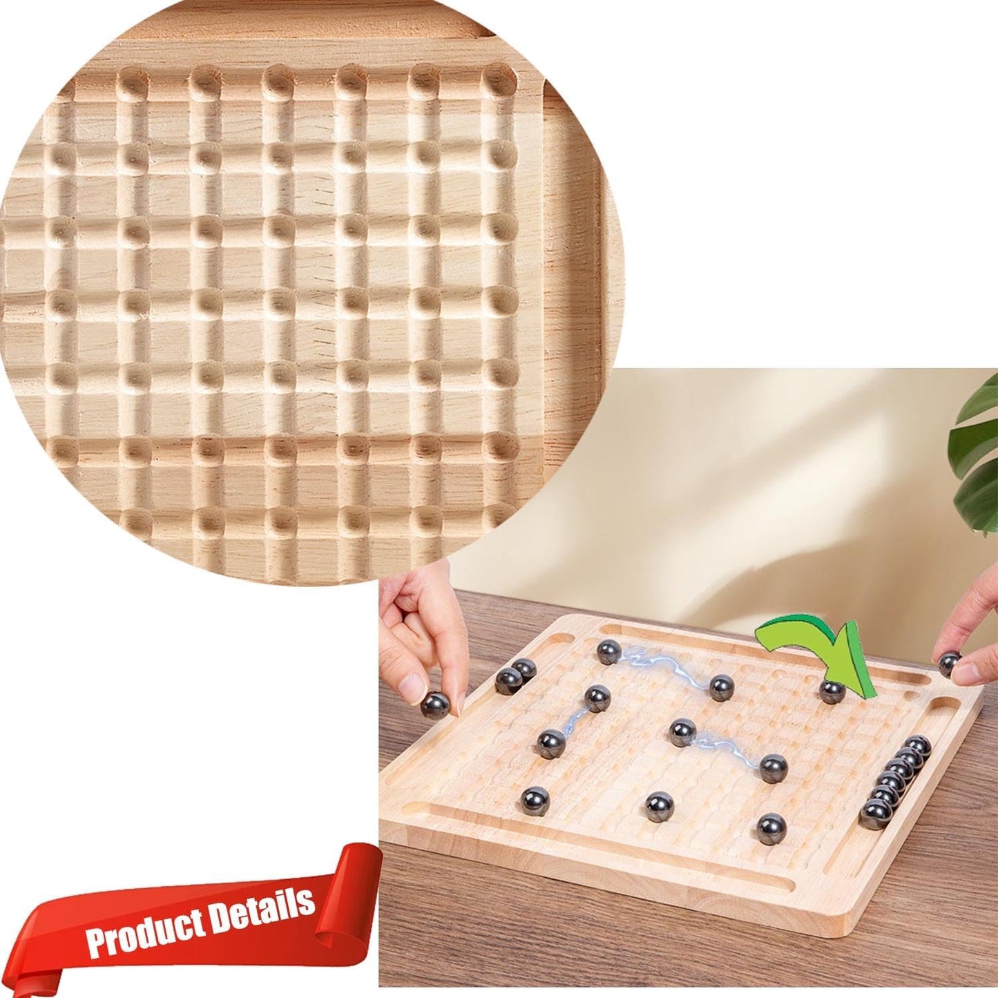 APODESS Magnetic Chess Board Toys Magnetic Induction Chess Parent-Child Interaction Against Desktop