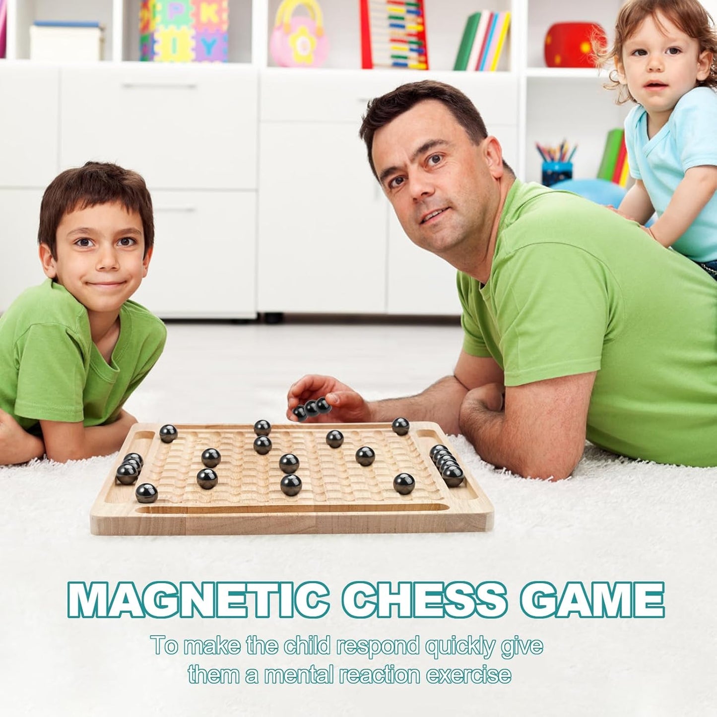 APODESS Magnetic Chess Board Toys Magnetic Induction Chess Parent-Child Interaction Against Desktop