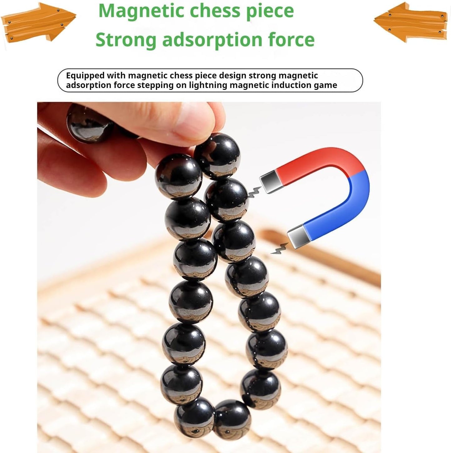 APODESS Magnetic Chess Board Toys Magnetic Induction Chess Parent-Child Interaction Against Desktop