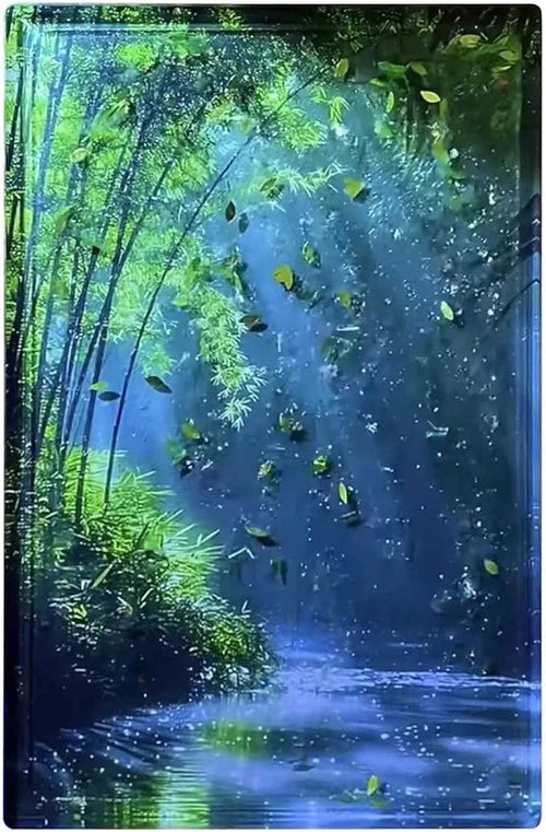 Bamboo forest flow hemp refrigerator stickers decorative ornaments memorial stickers Kitchen Nature
