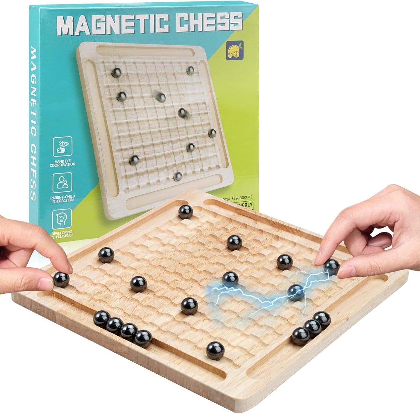 APODESS Magnetic Chess Board Toys Magnetic Induction Chess Parent-Child Interaction Against Desktop