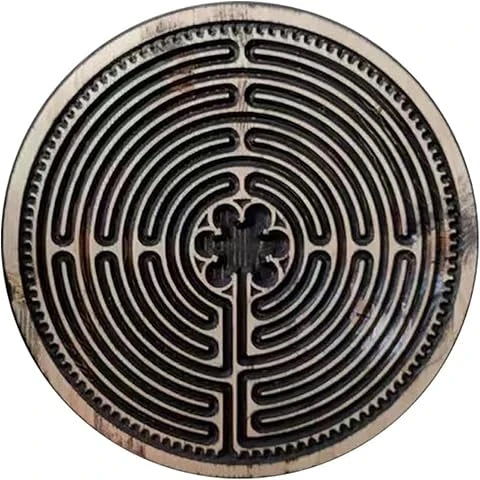 APODESS Finger Labyrinth Wooden Handmade Traditional Stress Relief Toy for All Ages - Light Luxury