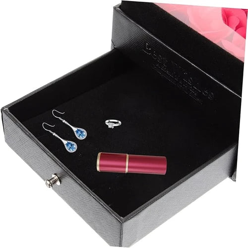 Double Jewelry Flower Gift Box Romantic Flower Jewelry Box Valentine's Day Gift for Girlfriend