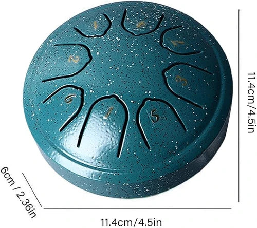 Mini Carbon Steel Air Drum 4.5 inch 8 Tone Beginner Steel Tongue Drums Kids Metal Air Drums