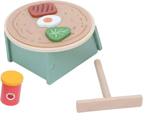 Children's play house pancake toy set Mini simulation wooden children's play house educational toys