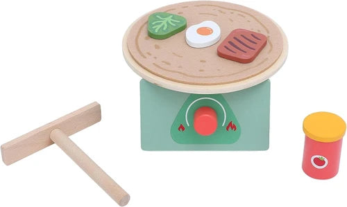 Children's play house pancake toy set Mini simulation wooden children's play house educational toys