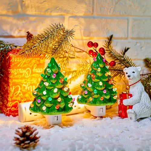 Christmas Tree Lights set Lamps Christmas Decoration Night Lights Bedside Lamps Socket Night Lights