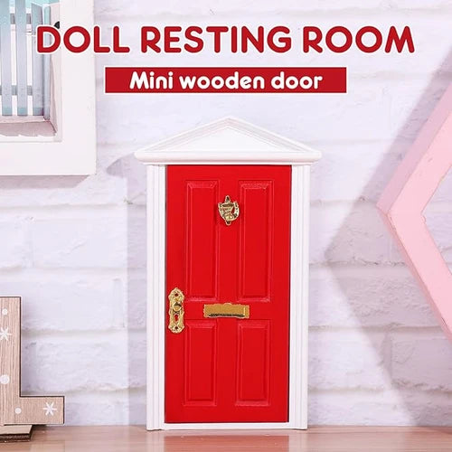 APODESS Mini Christmas Decoration Door Elf Door Magic Door Decorate the room to increase the festive
