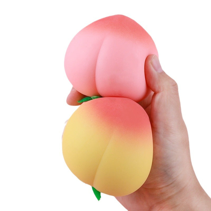 APODESS Squishy Stress Balls Peach Squeeze Ball , Stretchy Dough Ball Peach Squeeze Fidget Toys