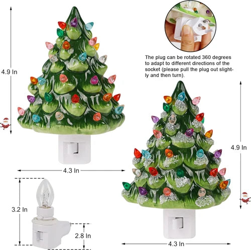 Christmas Tree Lights set Lamps Christmas Decoration Night Lights Bedside Lamps Socket Night Lights