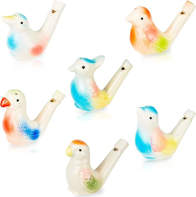 6 Bird Whistles Water Whistles Porcelain Bird Whistles Colorful Ceramic Bird Whistles Best Gift