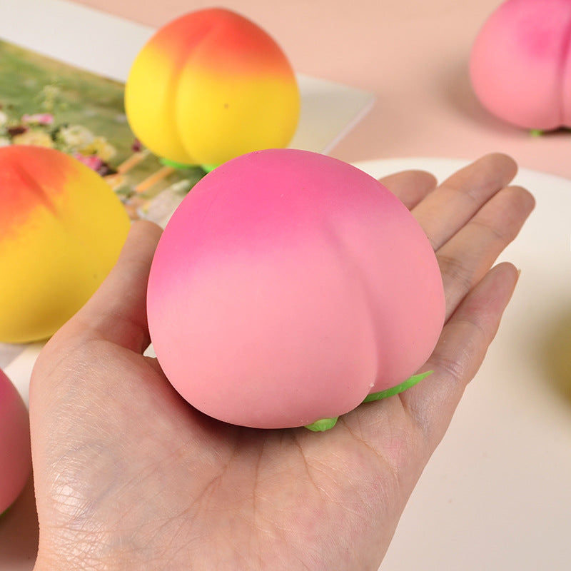 APODESS Squishy Stress Balls Peach Squeeze Ball , Stretchy Dough Ball Peach Squeeze Fidget Toys