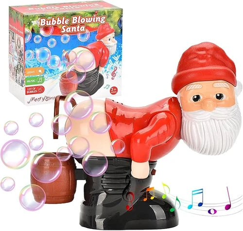 APODESS Santa Claus bubble machine Funny fart blowing bubbles Christmas funny toys Gifts for children