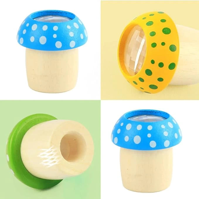 4 Mushroom Kaleidoscopes Holiday Birthday Gifts for Kids Tiny and Delicate Kaleidoscope Toys